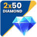2x 50 Diamonds (100 Diamonds) (MY)